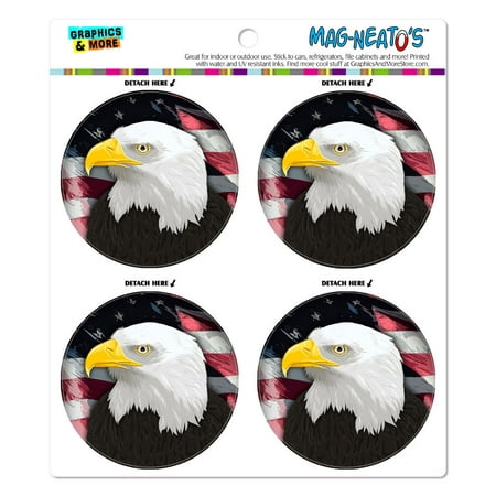 

American Bald Eagle Flag USA Patriotic MAG-NEATO S(TM) Car/Refrigerator Magnet Set