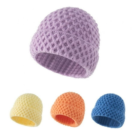 Knitted Baby Beanie Hip-Hop Boys Winter Hat Toddler Kids Bonnet for Girls 0-3Y