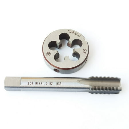 BCLONG Tap M14×1 + 1pc Die M14×1 M14 Threaded Metric Right Hand Tap and Die set