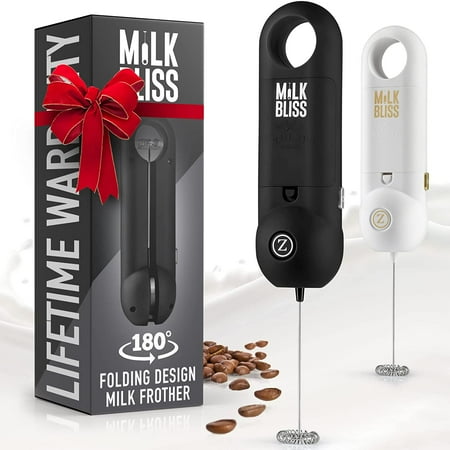 Zulay Kitchen Mini Milk Frother and Mixer 180-Degree Ultra Compact Travel Frother - Black/Silver
Zulay Kitchen Mini Milk Frother and Mixer 180-Degree Ultra Compact Travel Frother - Black/Silver