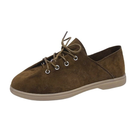Casual Shoes for Women Fashion Four Seasons Women Casual Shoes Flat Round Toe Soft Lightweight Solid Suede Lace Up Comfortable Women Casual Shoes Suede Brown 41
Casual Shoes for Women Fashion Four Seasons Women Casual Shoes Flat Round Toe Soft Lightweight Solid Suede Lace Up Comfortable Women Casual Shoes Suede Brown 41