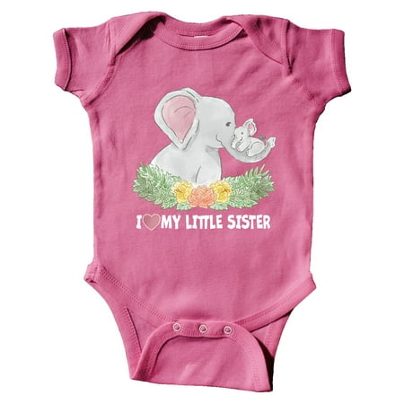 Inktastic I Love My Little Sister Elephant Family with Flowers Gift Baby Boy or Baby Girl Bodysuit
Inktastic I Love My Little Sister Elephant Family with Flowers Gift Baby Boy or Baby Girl Bodysuit