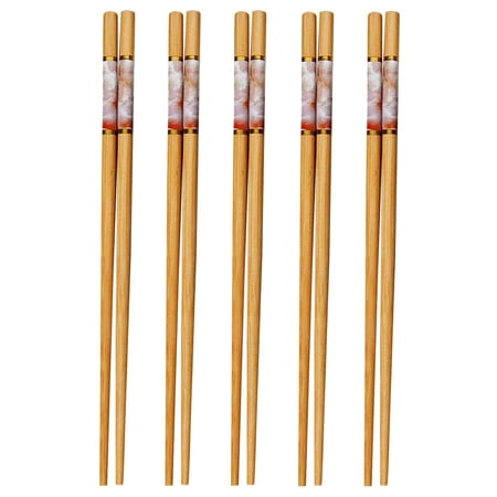 Pontos 5 Pairs Chopsticks Reusable Non-slip Bamboo Heat Insulated Cooking Chopsticks for Dinning Table
Pontos 5 Pairs Chopsticks Reusable Non-slip Bamboo Heat Insulated Cooking Chopsticks for Dinning Table