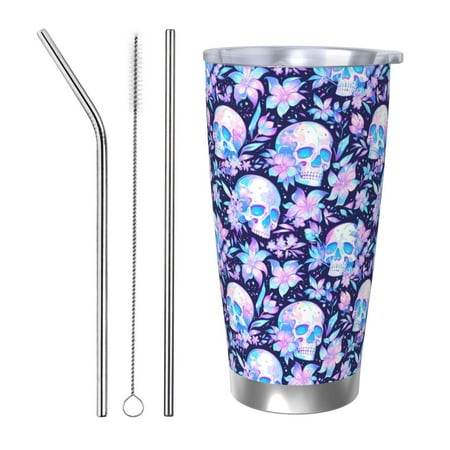 Cauagu crystal Skull flower leaf Pattern 20oz Tumbler Stainless Steel Vacuum Insulated Tumbler with Lid Insulated Coffee Mug Thermal Cup with Splash Proof Sliding Lid-Straw Three-piece Set
Cauagu crystal Skull flower leaf Pattern 20oz Tumbler Stainless Steel Vacuum Insulated Tumbler with Lid Insulated Coffee Mug Thermal Cup with Splash Proof Sliding Lid-Straw Three-piece Set