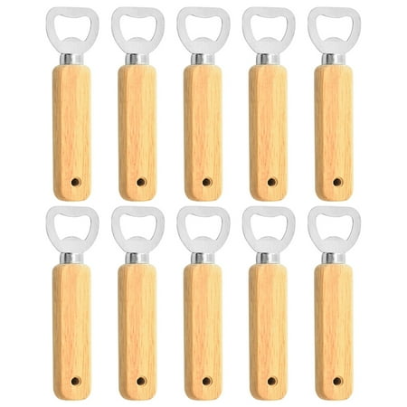 ADVEN Pack of 10 Bottle Opener Stainless Steel Wood Handle Portable Glass Water Cap Opening Gadgets Accessories Gifts Barbecue with Hole
ADVEN Pack of 10 Bottle Opener Stainless Steel Wood Handle Portable Glass Water Cap Opening Gadgets Accessories Gifts Barbecue with Hole