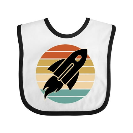 Inktastic Space Rocket Retro Sunset Gift Baby Boy or Baby Girl Bib