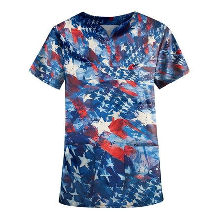 ZXHACSJ Plus Size Cute Printed Scrub Working Uniform Tops For Women V-Neck Short Sleeve Fun T-Shirts Workwear Tee With Pockets Blue XXL
ZXHACSJ Plus Size Cute Printed Scrub Working Uniform Tops For Women V-Neck Short Sleeve Fun T-Shirts Workwear Tee With Pockets Blue XXL
