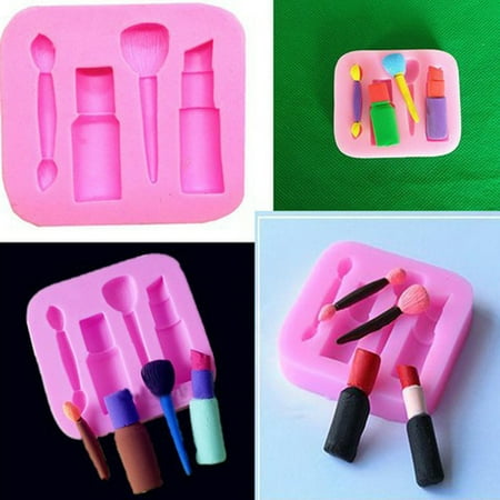 Makeup Tools Lipstick Cake Shape 3D Silicone Soap Chocolate Candy Baking Molds