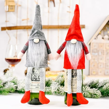 Ayyufe Wine Bottle Bag Durable Xmas Fabric Christmas Faceless Doll Shape Bottle Covers Table Decor
Ayyufe Wine Bottle Bag Durable Xmas Fabric Christmas Faceless Doll Shape Bottle Covers Table Decor