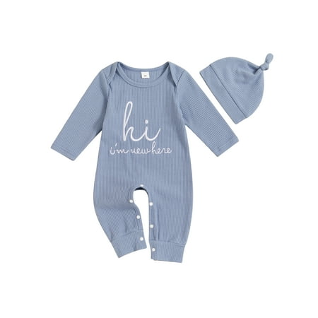 Binwwede Baby Boy Romper Casual Letter Print Long Sleeve Jumpsuit and Beanies Hat Set for Infant Toddler Fall Outfit
Binwwede Baby Boy Romper Casual Letter Print Long Sleeve Jumpsuit and Beanies Hat Set for Infant Toddler Fall Outfit
