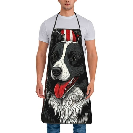 Wukai Independence Day Collie Print Aprons Adjustable Bib Aprons Cooking Kitchen Chef Apron for Women and Men
Wukai Independence Day Collie Print Aprons Adjustable Bib Aprons Cooking Kitchen Chef Apron for Women and Men
