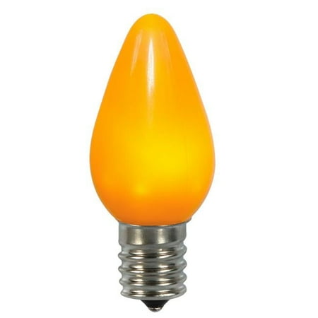 0.96 watt 130V C7 Ceramic LED Yellow Twinkle Bulb with Nickel Base - 25 per Bag
0.96 watt 130V C7 Ceramic LED Yellow Twinkle Bulb with Nickel Base - 25 per Bag