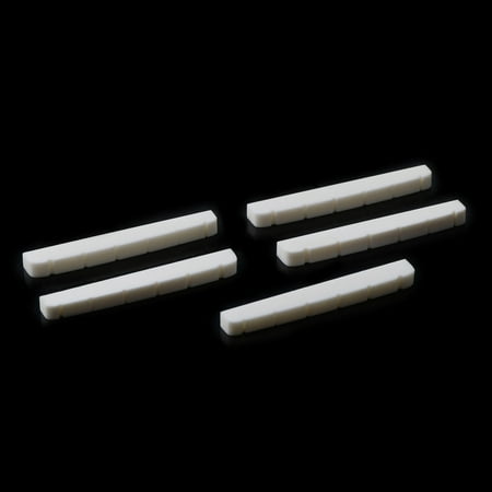 5 Pieces Curved Unbleached Slotted Bone Nut Flat Bottom For Strat new