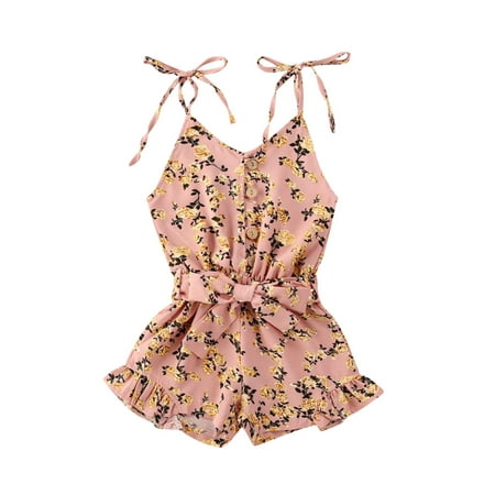 FOCUSNORM Toddler Baby Girls Summer Jumpsuit Spaghetti Tie Strap Button Floral Sleeveless Romper Shorts Outfits
FOCUSNORM Toddler Baby Girls Summer Jumpsuit Spaghetti Tie Strap Button Floral Sleeveless Romper Shorts Outfits