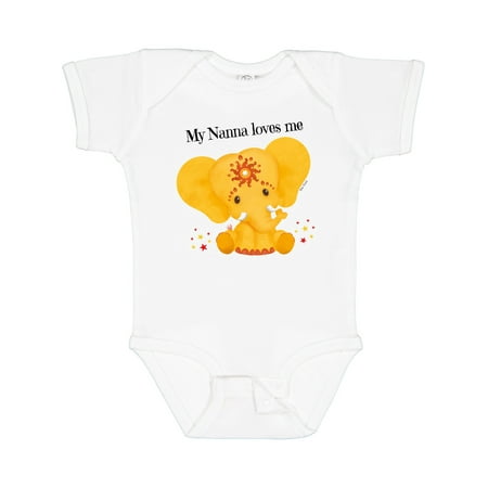 Inktastic My Nanna Loves Me Yellow Elephant Stars Gift Baby Boy or Baby Girl Bodysuit
Inktastic My Nanna Loves Me Yellow Elephant Stars Gift Baby Boy or Baby Girl Bodysuit