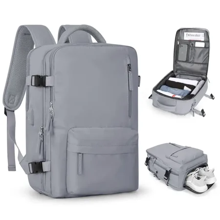 Casual Waterproof Backpack Fit 14 Inch Laptop With USB Charging& Port Shoes Compartment For Traveling Hiking Outdoor Sports
Casual Waterproof Backpack Fit 14 Inch Laptop With USB Charging& Port Shoes Compartment For Traveling Hiking Outdoor Sports