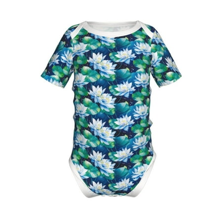 Yiaed Blue Lotus Flower Print Infant Climbing Short Sleeve Onesie One-Piece Baby Bodysuit Clothes 0-12 Months -18 Months
Yiaed Blue Lotus Flower Print Infant Climbing Short Sleeve Onesie One-Piece Baby Bodysuit Clothes 0-12 Months -18 Months
