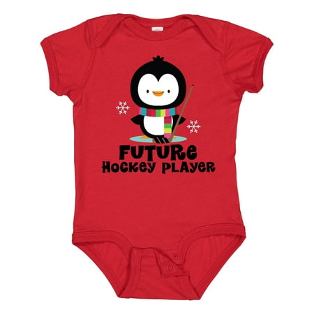 Inktastic Future Hockey Player Penguin Gift Baby Boy or Baby Girl Bodysuit
