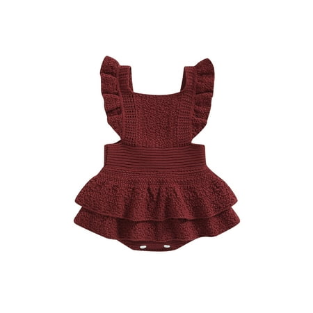 Binwwede Baby Girls Knitting Romper Solid Color Fly Sleeve Ruffle Hem Casual Party Street Spring Fall Summer Romper
Binwwede Baby Girls Knitting Romper Solid Color Fly Sleeve Ruffle Hem Casual Party Street Spring Fall Summer Romper