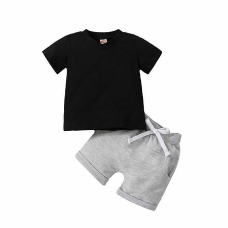 Pejock Infant Toddler Baby Boys Clothes Outfits Shirt Short Sets Summer Casual Solid Short Sleeve Shorts 2 Piece Set 12-18Months
Pejock Infant Toddler Baby Boys Clothes Outfits Shirt Short Sets Summer Casual Solid Short Sleeve Shorts 2 Piece Set 12-18Months