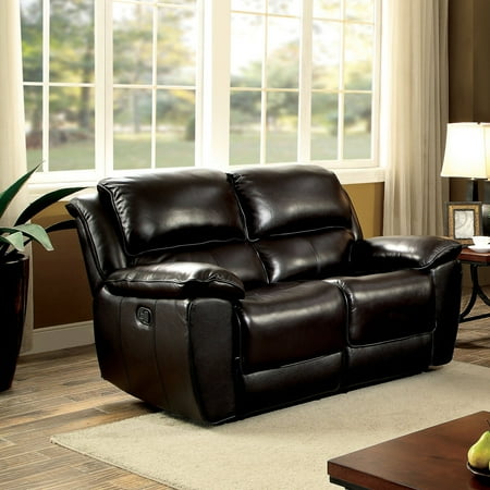 Furniture of America Marta Transitional Style Leatherette Recliner Loveseat