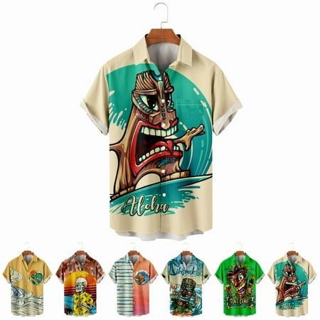 LANLIN Hawaiian Youth Adult Casual Tee Shirts Front-Pocket Vacation Bowling Shirts Size 100-170/XXS-8XL
LANLIN Hawaiian Youth Adult Casual Tee Shirts Front-Pocket Vacation Bowling Shirts Size 100-170/XXS-8XL