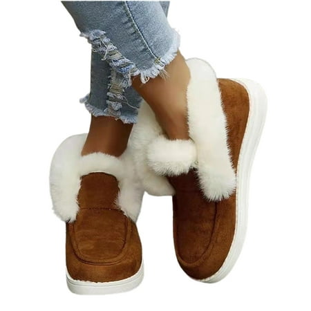 Baloco Womens Winter Faux Fur Ankle Slip On Boots Warm Walking Shoes Wedge Platform Snow Booties
Baloco Womens Winter Faux Fur Ankle Slip On Boots Warm Walking Shoes Wedge Platform Snow Booties