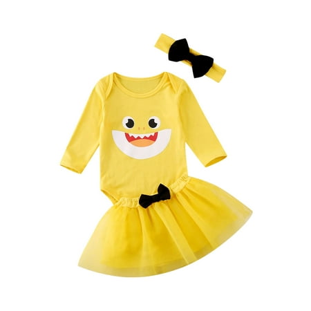Biekopu Girl Skirt Suit Pattern Printed Jumpsuit Bowknot Headband Yarn Dress Set 
Biekopu Girl Skirt Suit Pattern Printed Jumpsuit Bowknot Headband Yarn Dress Set