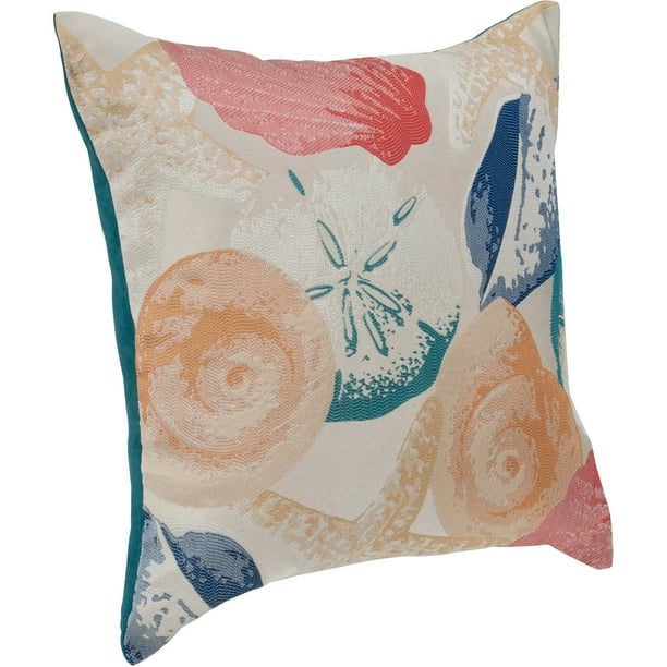 Better Homes & Gardens 18" x 18" Decorative Shell Cluster Toss Pillow