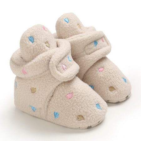 Toyella Shoes Warm Baby Shoes Soft Sole Apricot 13cm