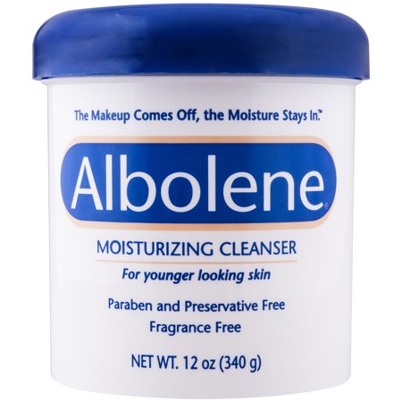 Albolene Moisturizing Cleanser unscented fragrance free, gently and thoroughly dissolve makeup, dirt and environmental residue, 12 Oz