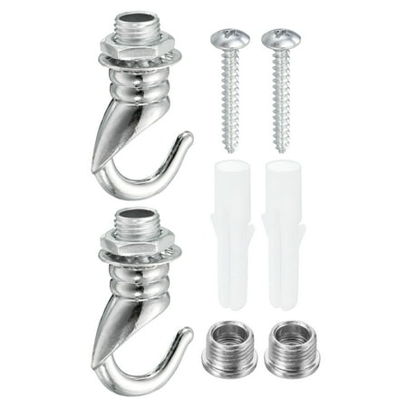 Uxcell 39mmx23mm Ceiling Hook 2 Pack Screw Hooks Fixtures Accessory for Hanging Plants Chandeliers Silver Tone
Uxcell 39mmx23mm Ceiling Hook 2 Pack Screw Hooks Fixtures Accessory for Hanging Plants Chandeliers Silver Tone