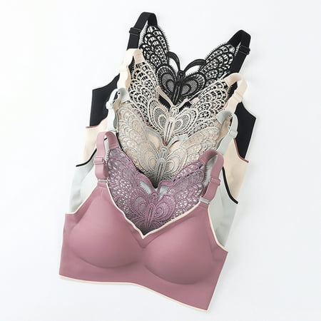 Women s Seamless Lace Bra Adjustable Strap Wire Free Bras Breathable Skin Friendly Deep V Bralette For Women Workout Yoga Bra 4XL Purple
Women s Seamless Lace Bra Adjustable Strap Wire Free Bras Breathable Skin Friendly Deep V Bralette For Women Workout Yoga Bra 4XL Purple