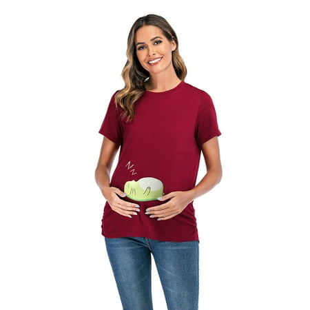 Women Maternity T-Shirts Irregular Solid Color Hem Tee Shirt Casual Short Sleeve Crew Neck Basic Nursed T Shirt Top Breastfeeding Tshirts Tee Top Female Dailywear
Women Maternity T-Shirts Irregular Solid Color Hem Tee Shirt Casual Short Sleeve Crew Neck Basic Nursed T Shirt Top Breastfeeding Tshirts Tee Top Female Dailywear