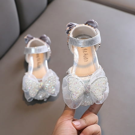 CHAOLEI Fashion Spring And Summer Girls Sandals Dress Dance Show Princess Shoes Flat Bottom Rhinestone Mesh Bowknot Hook Loop Ribbon -Silver 9.5-10 Years
CHAOLEI Fashion Spring And Summer Girls Sandals Dress Dance Show Princess Shoes Flat Bottom Rhinestone Mesh Bowknot Hook Loop Ribbon -Silver 9.5-10 Years