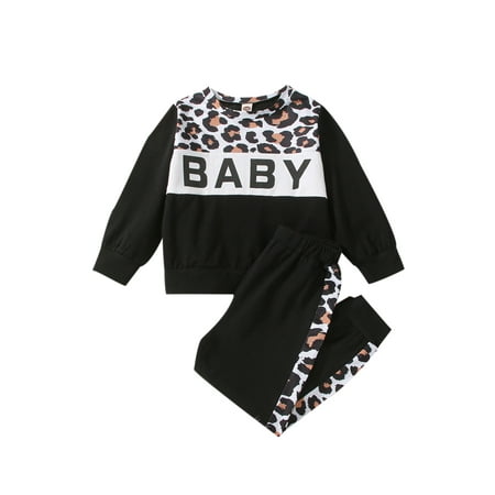 Toddler Baby Boy Leopard Outfits Long Sleeve Round Neck Letter Printed Pullover Tops Elastic Waist Trousers Clothes Sets
Toddler Baby Boy Leopard Outfits Long Sleeve Round Neck Letter Printed Pullover Tops Elastic Waist Trousers Clothes Sets
