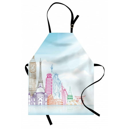 Travel Apron Sky Blue Backgrounded Image of European Cities Landmarks Colorful Artwork Print Unisex Kitchen Bib Apron with Adjustable Neck for Cooking Baking Gardening Multicolor by Ambesonne
Travel Apron Sky Blue Backgrounded Image of European Cities Landmarks Colorful Artwork Print Unisex Kitchen Bib Apron with Adjustable Neck for Cooking Baking Gardening Multicolor by Ambesonne