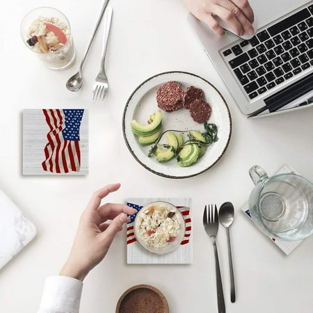 KXMDXA American Flag Set of 6 Coaster for Drinks Absorbent Ceramic Stone Coasters Cup Mat with Cork Base for Home Kitchen Room Coffee Table Bar Decor
KXMDXA American Flag Set of 6 Coaster for Drinks Absorbent Ceramic Stone Coasters Cup Mat with Cork Base for Home Kitchen Room Coffee Table Bar Decor