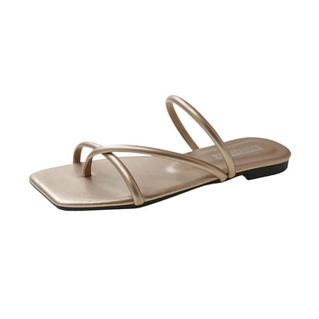 Kukoosong Flip Flops for Women Flat Bottom Mules Casual Clip Toe Slippers Comfortable Beach Sandals Flat Sandals for Women Gold 36
Kukoosong Flip Flops for Women Flat Bottom Mules Casual Clip Toe Slippers Comfortable Beach Sandals Flat Sandals for Women Gold 36