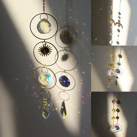 NUZYZ Artificial Crystal Pendant Handmade Wind Chime Star Moon Sun Catcher Hanging Pendant for Household
NUZYZ Artificial Crystal Pendant Handmade Wind Chime Star Moon Sun Catcher Hanging Pendant for Household