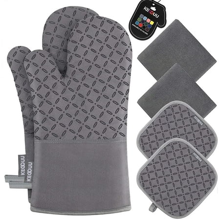 TACYKIBD Oven Mitts and Pot Holders 6pcs Set Kitchen Oven Glove High Heat Resistant 500 Degree Extra Long Oven Mitts and Potholder with Non-Slip Silicone Surface for Cooking
TACYKIBD Oven Mitts and Pot Holders 6pcs Set Kitchen Oven Glove High Heat Resistant 500 Degree Extra Long Oven Mitts and Potholder with Non-Slip Silicone Surface for Cooking