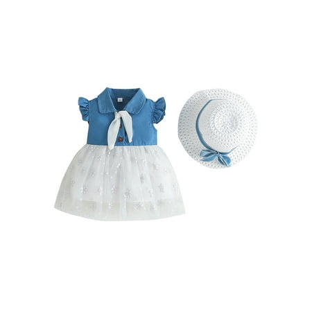 Infant Baby Girl 2Pcs Outfits Patchwork Flower Print Dress Cute Party Dresses Hat Clothes Set
Infant Baby Girl 2Pcs Outfits Patchwork Flower Print Dress Cute Party Dresses Hat Clothes Set