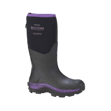 Dryshod Women s Arctic Storm Mid Cut Black/Purple Boot in Size 6