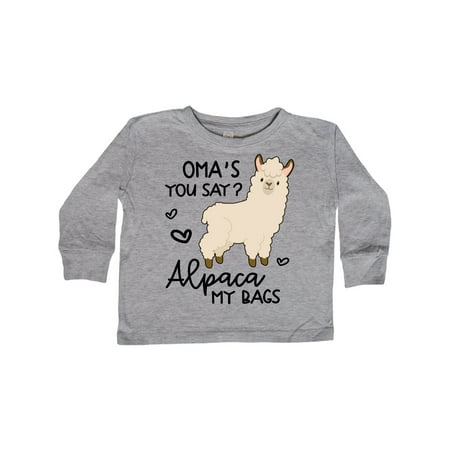 Inktastic Oma s You Say Alpaca My Bags Gift Toddler Boy or Toddler Girl Long Sleeve T-Shirt
Inktastic Oma s You Say Alpaca My Bags Gift Toddler Boy or Toddler Girl Long Sleeve T-Shirt
