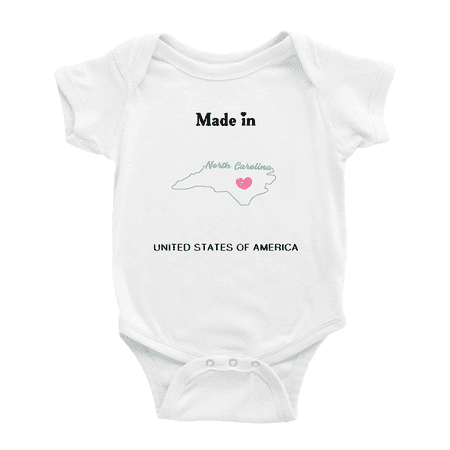 Made In North Carolina United States of America Baby Clothing Bodysuit 3-6 Months
Made In North Carolina United States of America Baby Clothing Bodysuit 3-6 Months