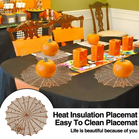 SUSUchens Spider Web Placemat Round Hollow Anti-scald Heat-Resistant Non-slip Waterproof Heat Insulation PVC Dishwasher Safe Dining Table Decoration Pad Kitchen Supplies Silver
SUSUchens Spider Web Placemat Round Hollow Anti-scald Heat-Resistant Non-slip Waterproof Heat Insulation PVC Dishwasher Safe Dining Table Decoration Pad Kitchen Supplies Silver