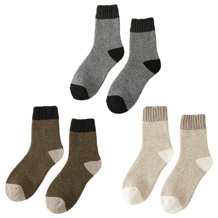 Tmosphere s Wool Socks Winter Thick Warm Knitted Socks Cozy Woolen Socks Casual Crew Socks for Men Women