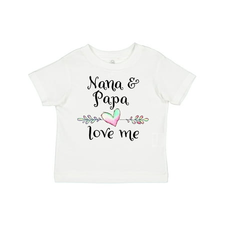Inktastic Nana and Papa Love Me- Heart Grandchild Gift Toddler Boy or Toddler Girl T-Shirt