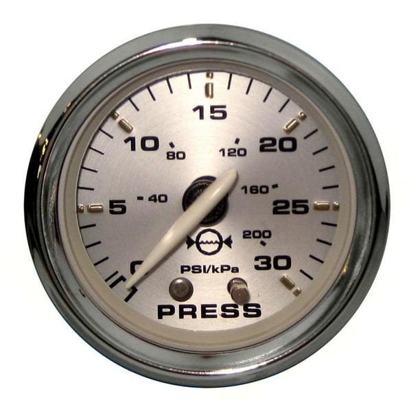 Faria 19007 Kronos Water Pressure Gauge Kit 30 PSI - 2"
