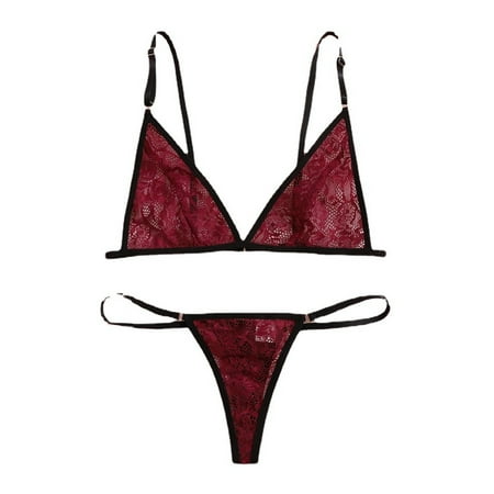 BIZIZA 2 Piece Women Pajamas Set Wireless Sexy Bra and Panties Lingerie Sets Solid Babydoll Lace Red L
BIZIZA 2 Piece Women Pajamas Set Wireless Sexy Bra and Panties Lingerie Sets Solid Babydoll Lace Red L